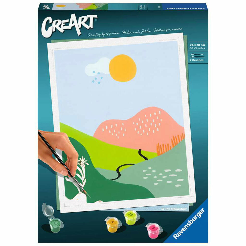 Ravensburger CreArt In the Mountains, Malen nach Zahlen, Malset, Malvorlage, Malen, 23643