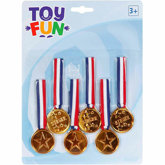 Toy Fun Toy Fun Medaillen am Band, 6 Stück