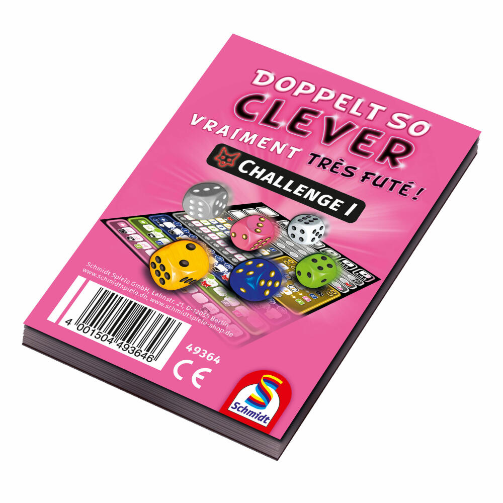 Schmidt Spiele Familienspiel Doppelt So Clever Challenge 1 Spezialblock, Ersatzblock, Ersatz Block für Würfelspiel, 46364