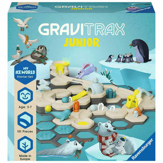 Ravensburger GraviTrax Junior Starter Set L Ice, marble run system, marble run, construction kit, from 3 years, 27060