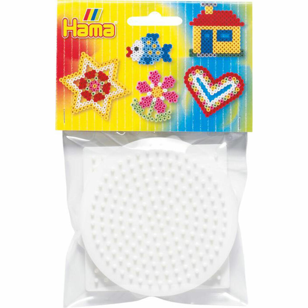 Hama iron-on beads Midi - set of 2 pegboards in a bag - small square, small