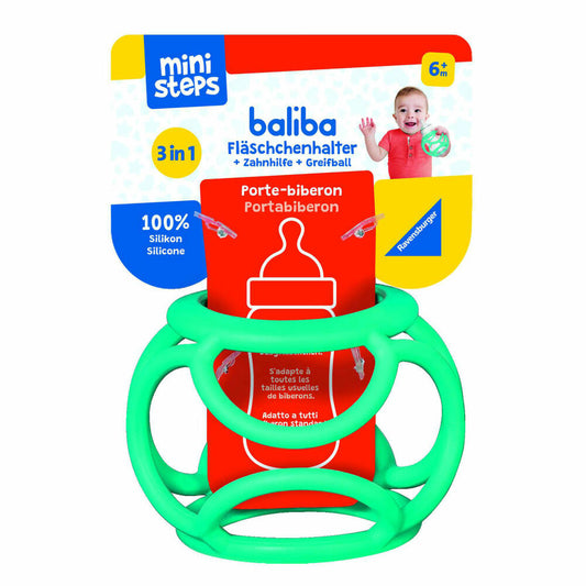 Ravensburger ministeps baliba bottle holder, grasping toy, grasping aid, motor skills toy, blue, 04147