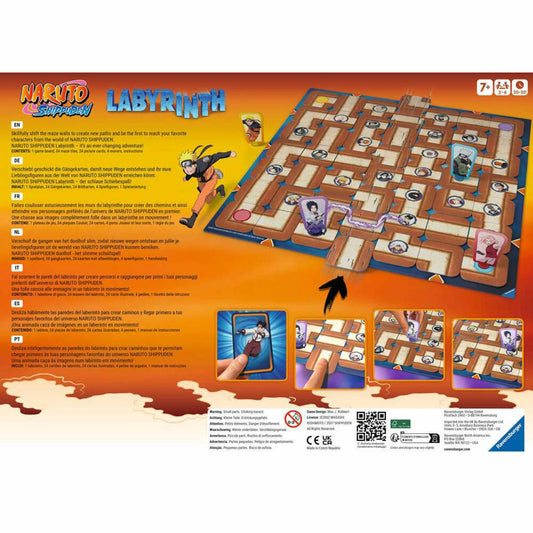 Ravensburger Naruto Shippuden Labyrinth, sliding game, family game, board game, from 7 years, 27557