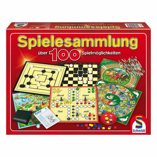 Schmidt Spiele Spielesammlung, 100 Spielmöglichkeiten, Spiel Sammlung, 2 bis 6 Spieler, 49147