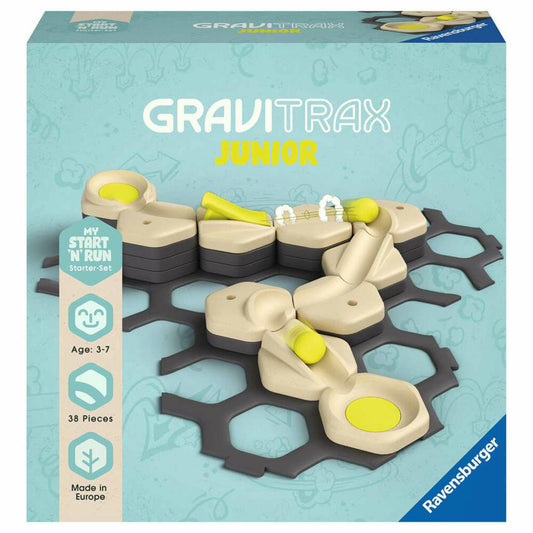 Ravensburger GraviTrax Junior Starter Set S Start and Run, marble run system, marble run, construction kit, from 3 years, 27531