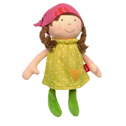 sigikid Softdolls Doll Small, Cloth Doll, Cuddly Doll, Play Doll, Yellow, 24 cm, 39411