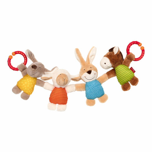 sigikid Wagenkette Bauernhof, Kinderwagenkette, Wagen Kette, Kinderwagen, Babyschale, Spielzeug, 42 cm, 42552