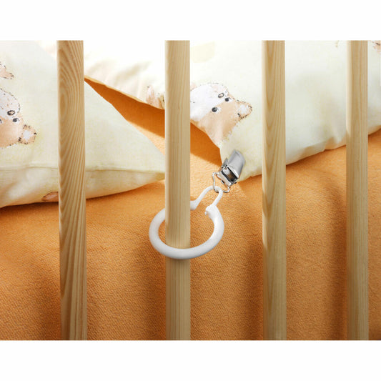 reer Bettdeckenhalter, 4er Set, Bettdecken Halter, Deckenhalter, Clips, Kinderbett, 4589