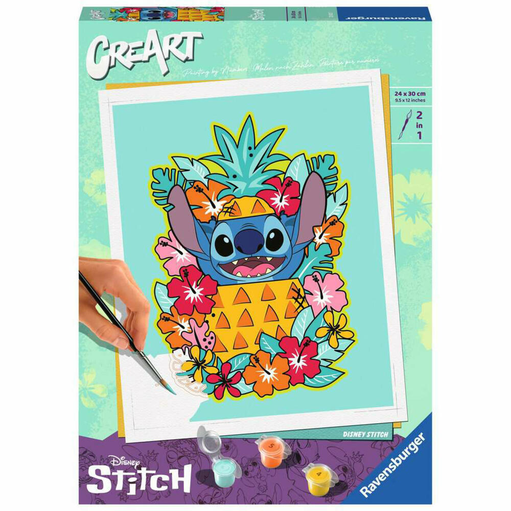 Ravensburger CreArt Disney Stitch, Malen nach Zahlen, Malset, Malvorlage, Malen, 23933