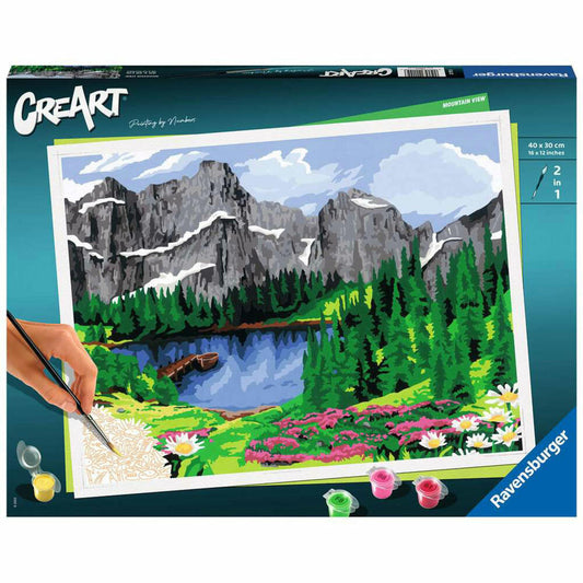 Ravensburger CreArt Mountain View, Malen nach Zahlen, Malset, Malvorlage, Malen, 20155