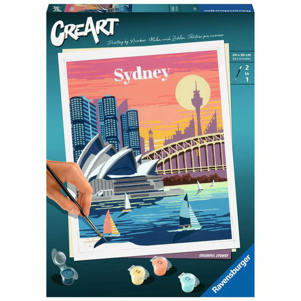 Ravensburger Malen nach Zahlen Colorful Sydney, Malset, Malvorlage, Malen, 23526
