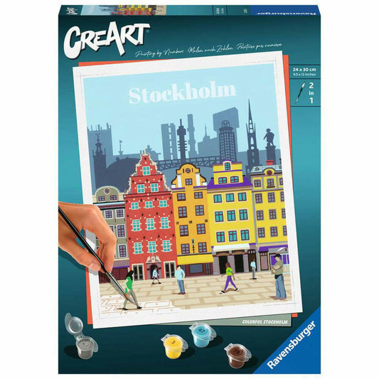 Ravensburger Malen nach Zahlen Colorful Stockholm, Malset, Malvorlage, Malen, 23520
