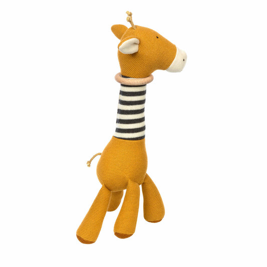 sigikid Strick-Greifling Giraffe, Greifspielzeug, Rassel, Babygreifling, Spielzeug, 39353