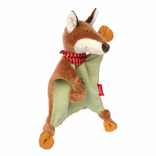 sigikid Schnuffeltuch Forest Fox, Schmusetuch, Kuscheltuch, Babytuch, Spielzeug, Fuchs, Polyester / Baumwolle, Grün / Braun, 39234