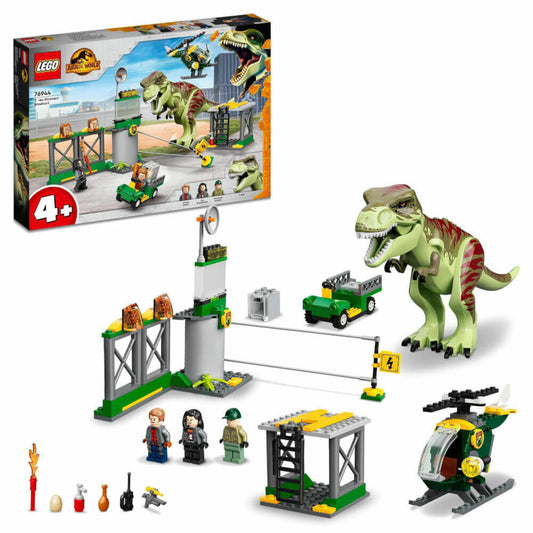 LEGO Jurassic World T Rex Ausbruch, 140-tlg., Bauset, Konstruktionsset, Bausteine, Spielzeug, ab 4 Jahre, 76944