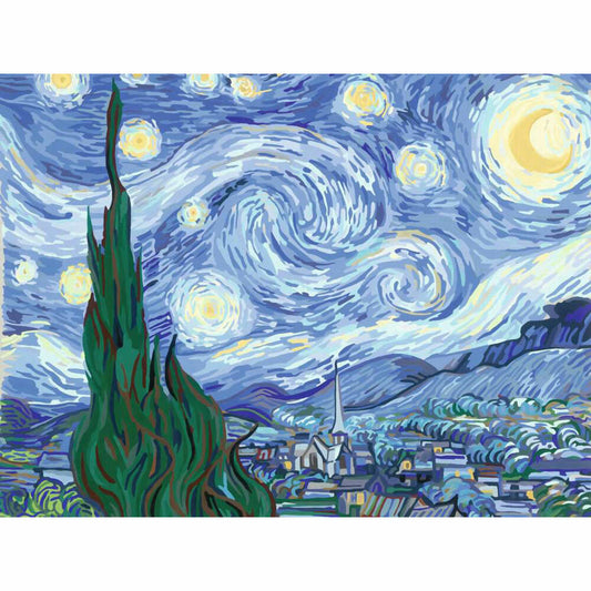 Ravensburger Malen nach Zahlen ART Collection: Starry Night Van Gogh, Malset, Malvorlage, Malen, 23518
