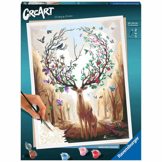 Ravensburger CreArt Magnificent Encounter, Paint by Numbers, Painting Set, Coloring Page, 20273