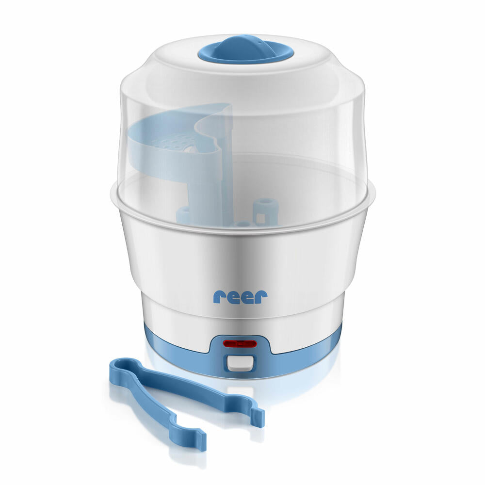 reer VapoMat Vaporisator, Desinfektionsgerät, Dampfsterilisator, Sterilisator, für 6 Babyflaschen, 36020