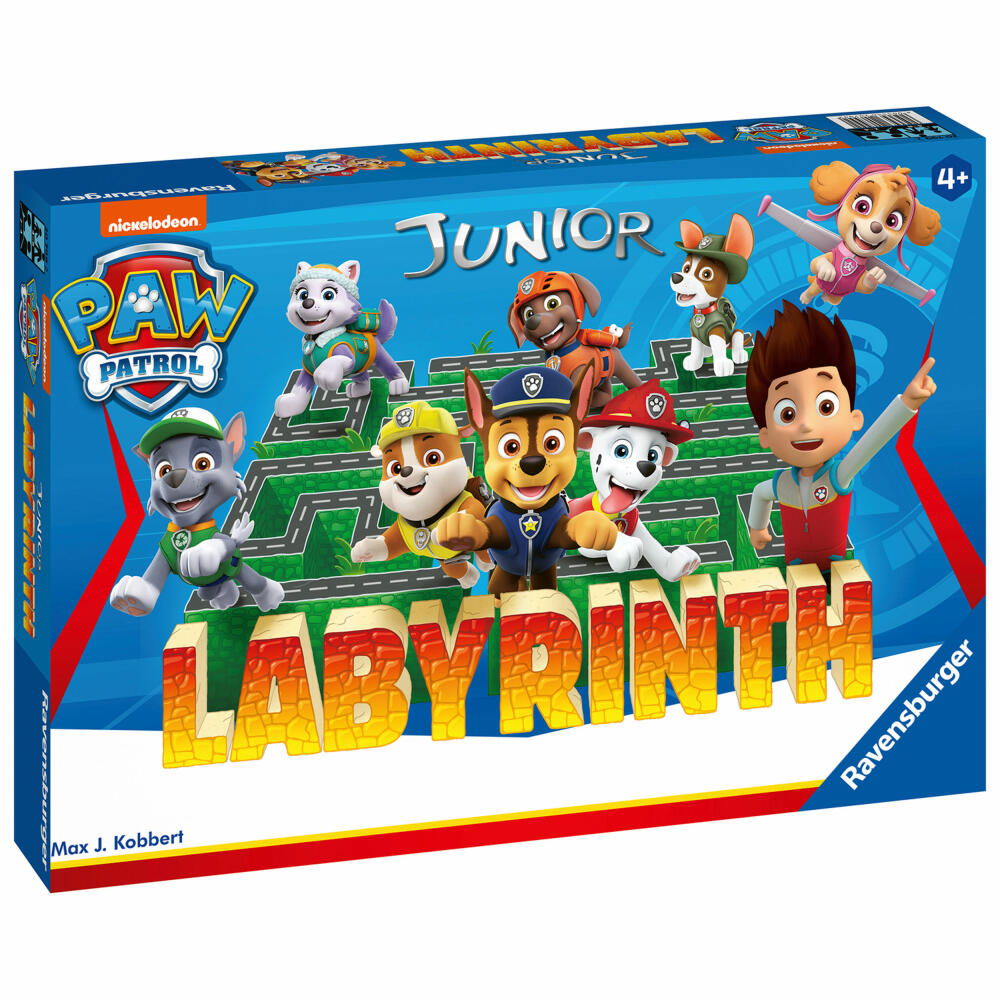 Ravensburger Funny Children's Games Paw Patrol Junior Labyrinth, Board Game, Sliding Game, Children's Game, 20799