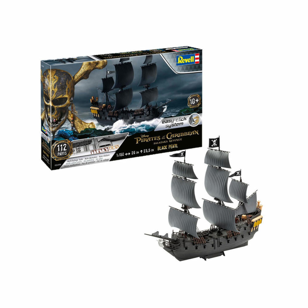 Revell Modellbausatz Black Pearl, Schiff, Easy Click System, ohne Kleben, 112 Teile, ab 10 Jahren, 05499