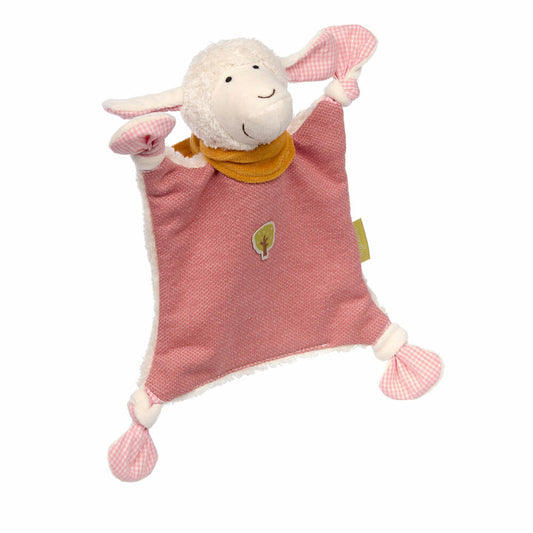 sigikid Green Collection Organic Schnuffeltuch Schaf, Schmusetuch, Kuscheltuch, Kuscheltier, Schnuffel Tuch, Baby, Rosa / Weiß 39229