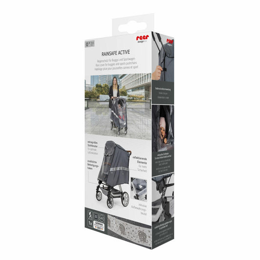 reer DesignLine RainSafe Active Regenschutz für Buggys und Sportwagen, Regenverdeck, Regenhaube, 84041
