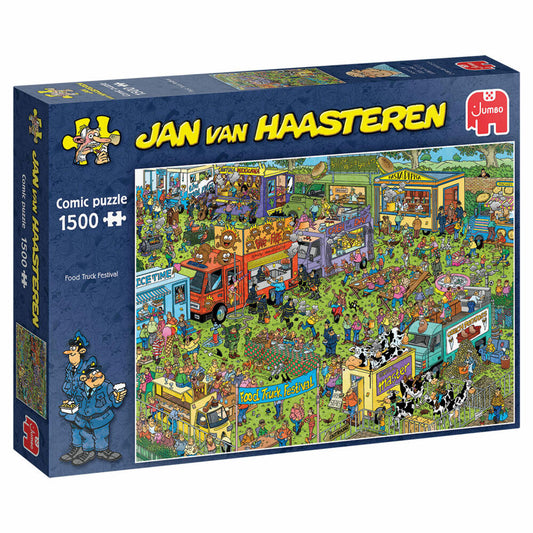 Jumbo Spiele Jan van Haasteren - Food Truck Festival, Puzzle, Erwachsenenpuzzle, Puzzlespiel, 1500 Teile, 20042