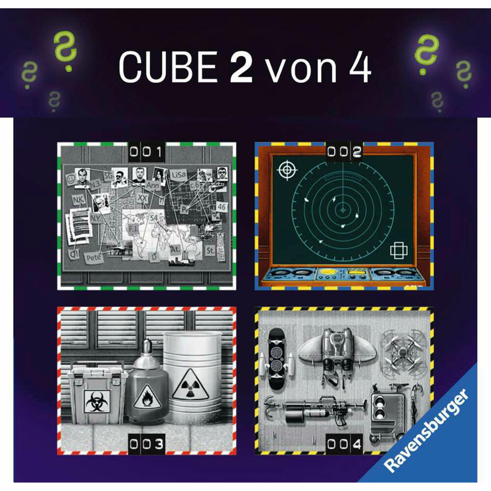 Ravensburger Mystery Cube Die Agentenzentrale, Escape Rätsel, Gesellschaftsspiel, ab 10 Jahren, 20226