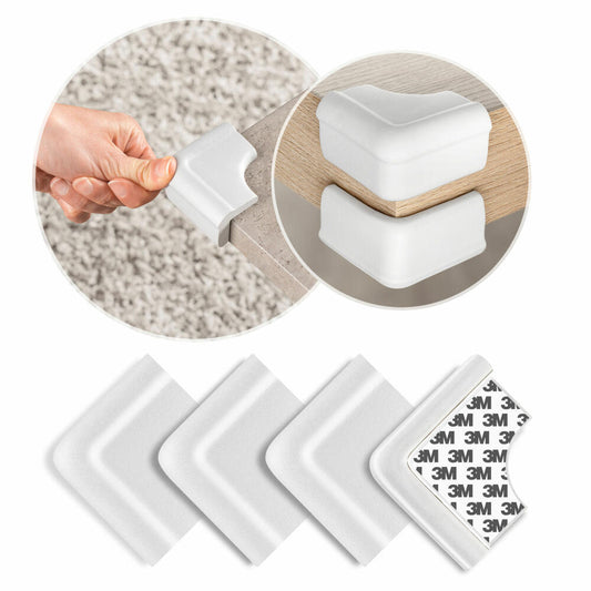 reer Eckenschutz Soft, 4er Set, Ecken Schutz, Kantenschutz, Stoßschutz, Kinder Sicherung, Weiß, 82030