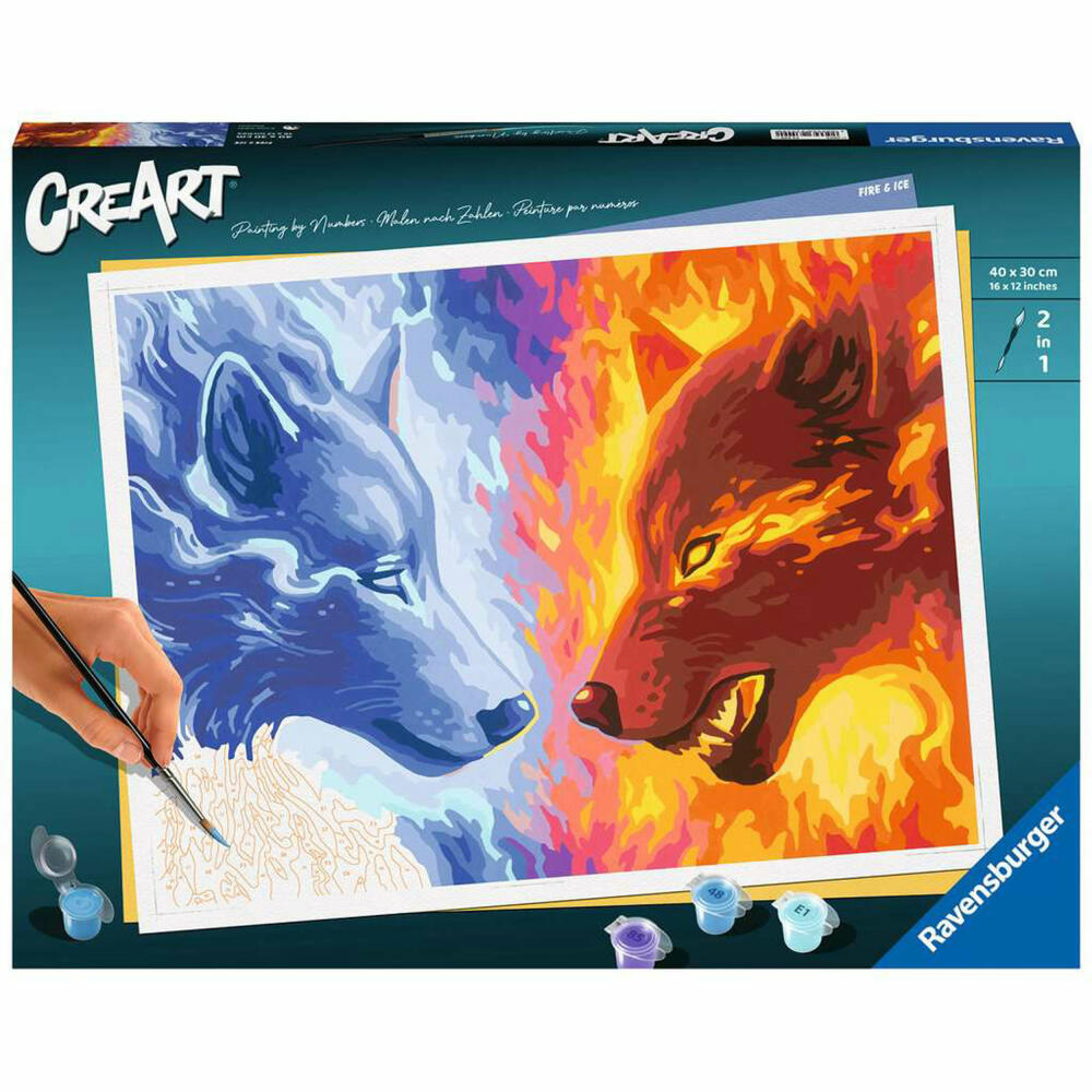 Ravensburger CreArt Fire & Ice, Malen nach Zahlen, Malset, Malvorlage, Malen, 23549