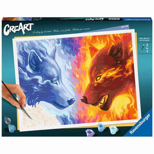 Ravensburger CreArt Fire & Ice, Malen nach Zahlen, Malset, Malvorlage, Malen, 23549