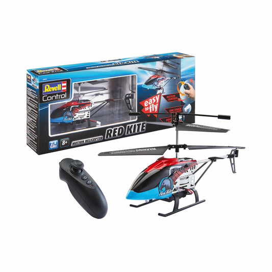 Revell Control Motion Helicopter Red Kite, bewegungsgesteuerter Hubschrauber, 2.4 GHz, ab 8 Jahren, 23834