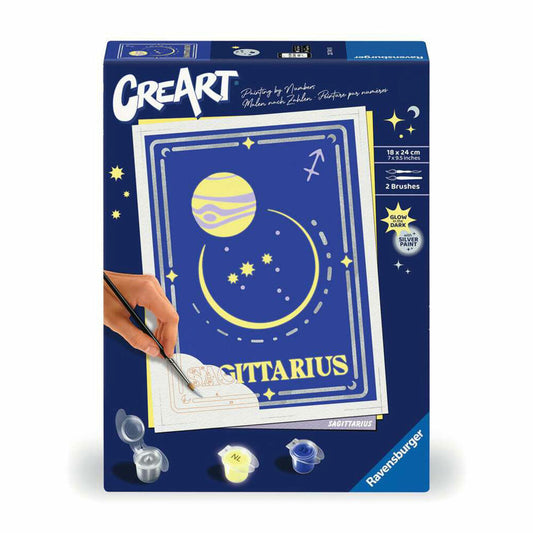 Ravensburger CreArt Sternzeichen Zodiac Sign Schütze, Malen nach Zahlen, Malset, Malvorlage, Malen, 23741