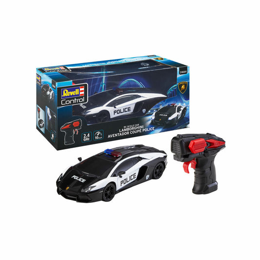 Revell Control RC Scale Car Lamborghini Aventador Coupé Police, Remote Controlled Car, Toy, Ages 8 and Up, 24664