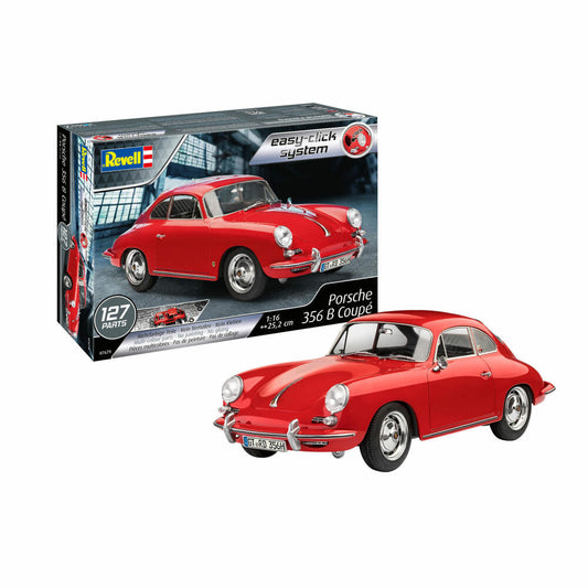 Revell Modellbausatz Porsche 356 B Coupé, Sportwagen, Easy-Click-System, ohne Kleben, 127 Teile, ab 10 Jahren, 07679