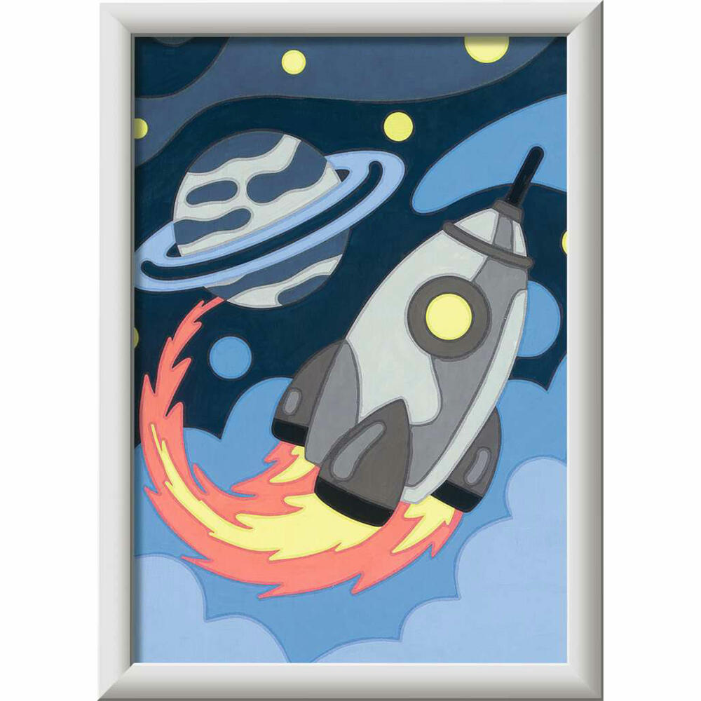 Ravensburger Paint by Numbers Space Adventure, Coloring Page, Painting Set, Painting, Children, 20292