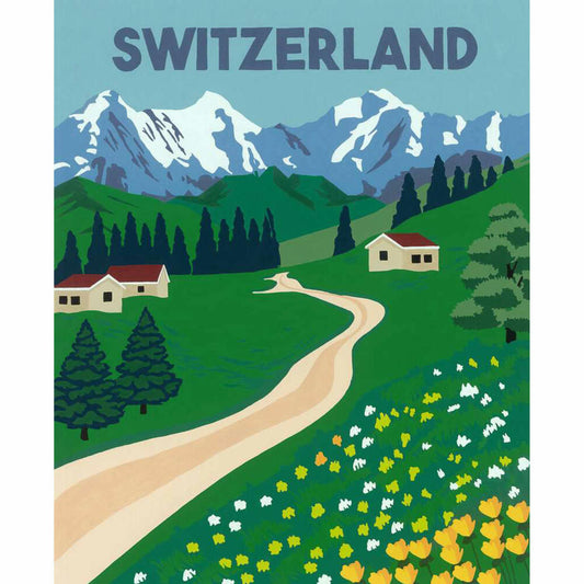 Ravensburger CreArt Jungfrau Region, Malen nach Zahlen, Malset, Malvorlage, Malen, 23536