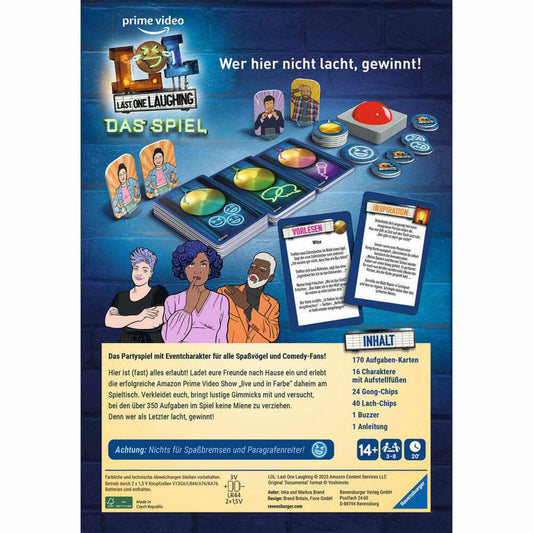 Ravensburger Last one Laughing - Das Spiel, Partyspiel, Gesellschaftsspiel, ab 14 Jahren, 27524