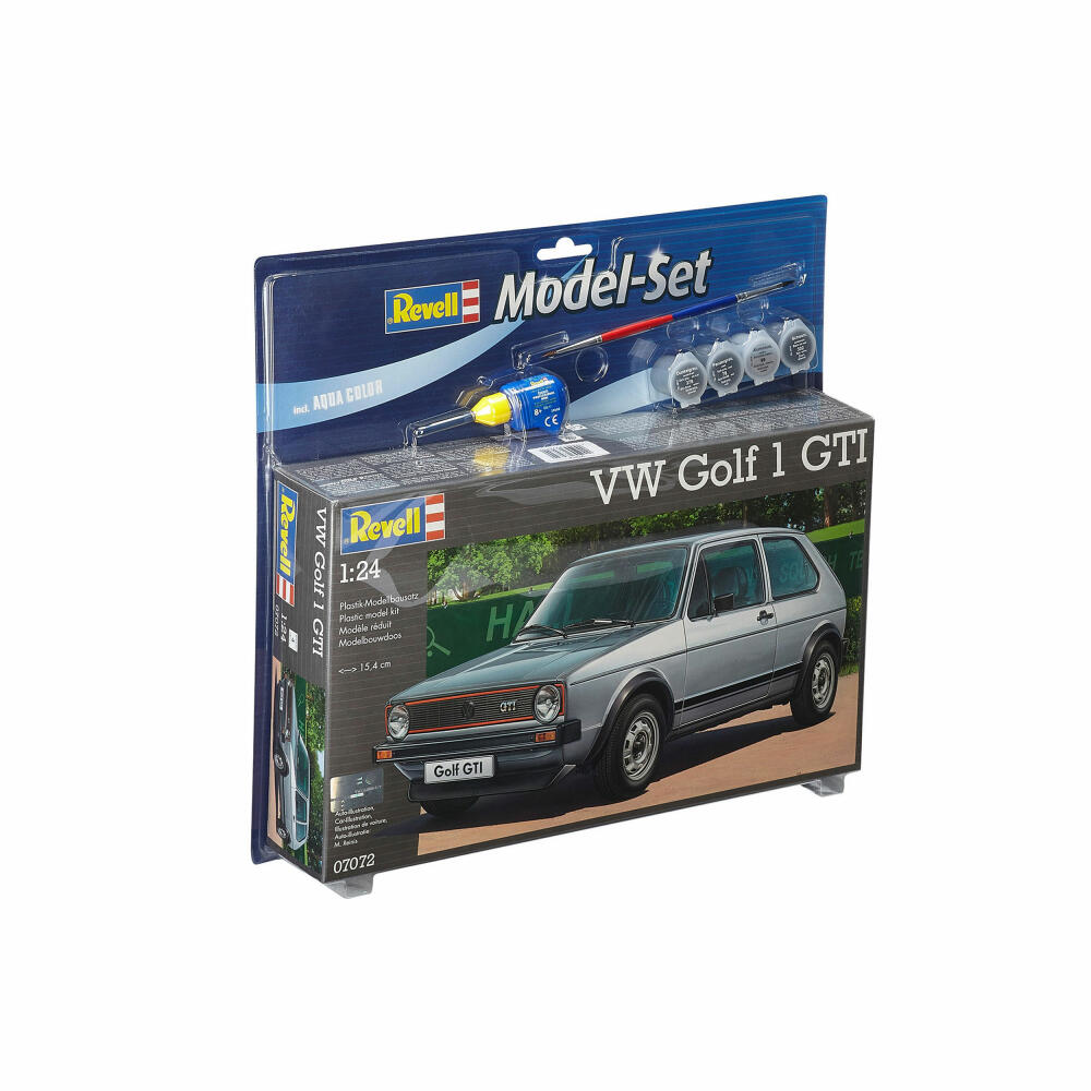 Revell Model Set VW Golf 1 GTI, car, model kit with paints and glue, 121 parts, from 10 years, 67072