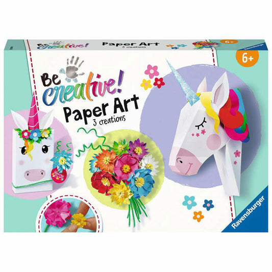 Ravensburger BeCreative Paper Art Unicorn, craft set, craft set, craft, from 6 years, 23541