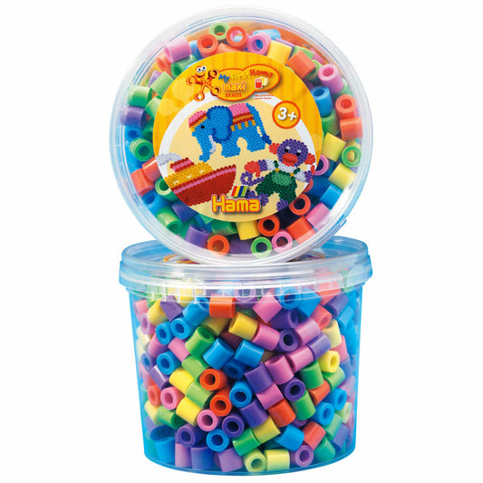 Hama Iron-On Beads Maxi - Box Pastel Mix 600 Beads (6 Colors)