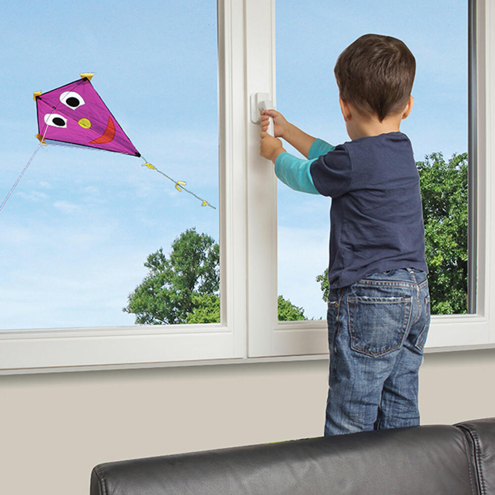 reer WinLock Fenster- und Balkontürsicherung, Fenstersicherung, Sicherung, Klemmschutz, Universell Einsetzbar, Stecksystem, 70010
