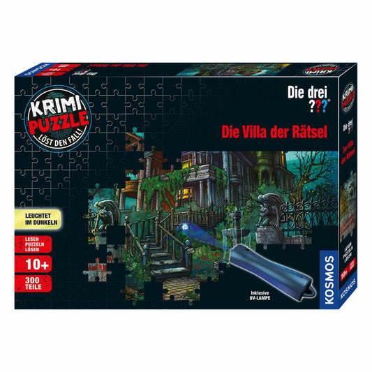 KOSMOS Detektive Die Drei ??? Die Villa der Rätsel, Krimipuzzle, Krimi Puzzle, Detektiv Spiel, ab 10 Jahren, 697976
