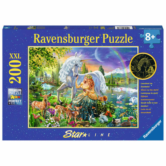 Ravensburger Puzzle Magical Encounter, Star Line, Illuminated Puzzle, Children's Puzzle, Children's Game, Puzzle Game, 200 Pieces XXL, 13673 5