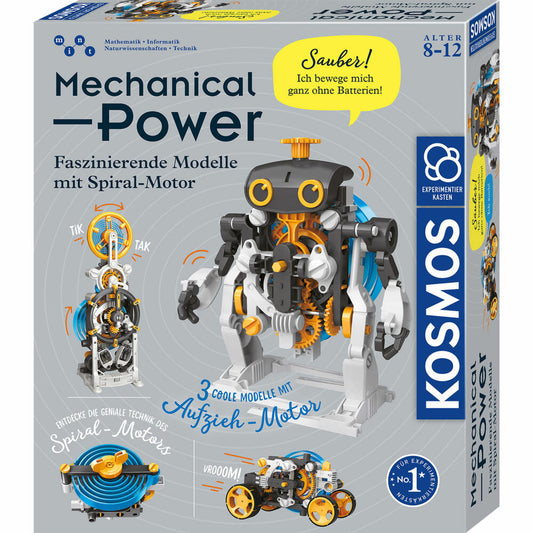 KOSMOS Mechanical Power, Experiment Kit, Robot, Racing Car, Model Kit, Construction Kit, 620783