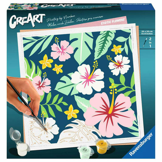 Ravensburger CreArt Exotic Plants, Malen nach Zahlen, Malset, Malvorlage, Malen, 23729