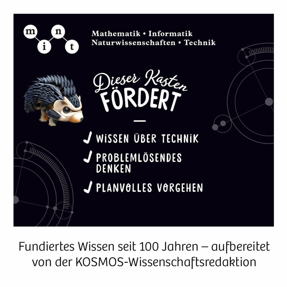 KOSMOS Experimentierkästen Nuna Igel-Roboter, Experimentierkasten, Igel Roboter, Modellbausatz, ab 8 Jahren, 62066