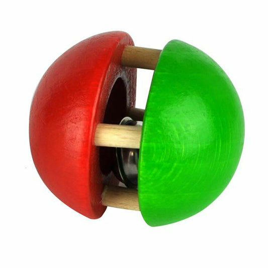 Voggenreiter Music For Kids Premium Ball Bell Beady, Rattle, Musical Toy, Wooden Musical Toy, Red / Green, 1134