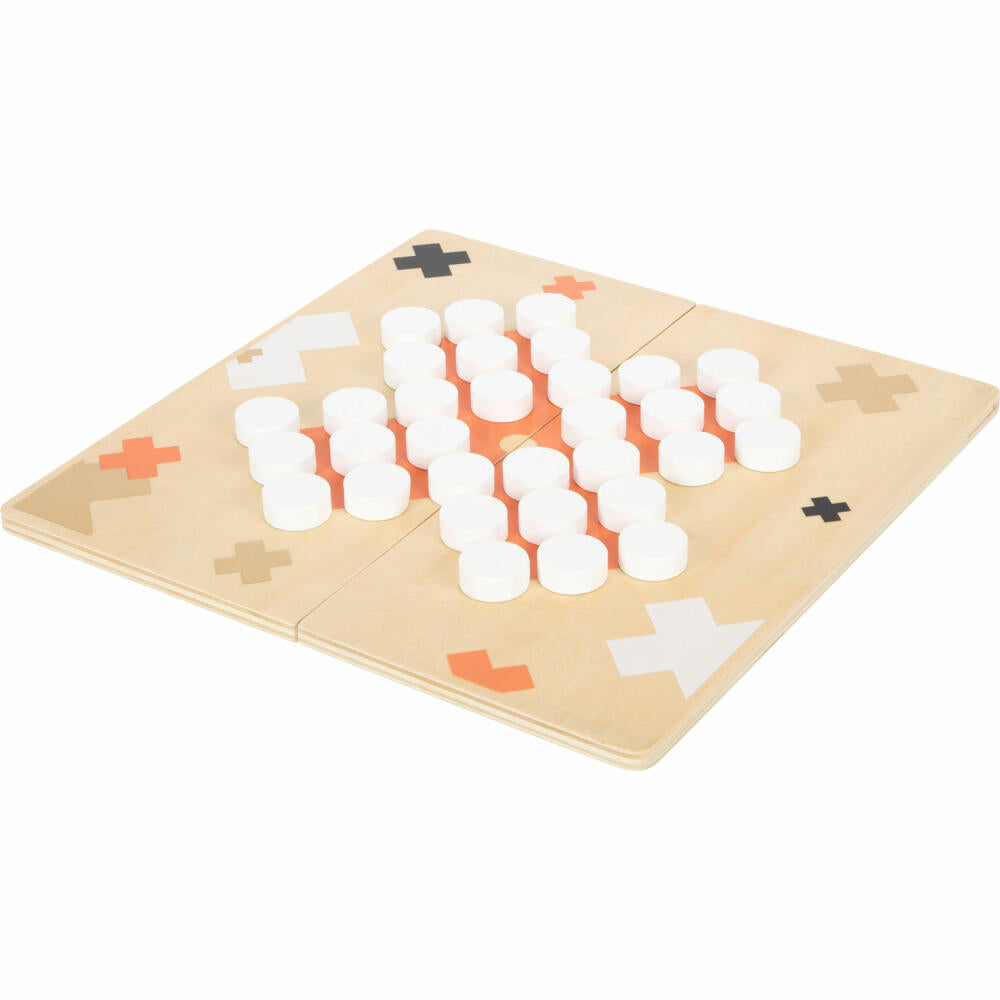 Legler small foot Mühle und Solitär Gold Edition, Brettspiel, Gesellschaftsspiel, Spiele Klassiker, 12220