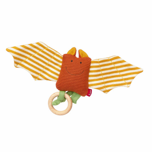 sigikid Knitted Love Knitted Grasping Toy Bat, Grasping Toy, Baby Toy, Baby Toy, Cotton, 39673